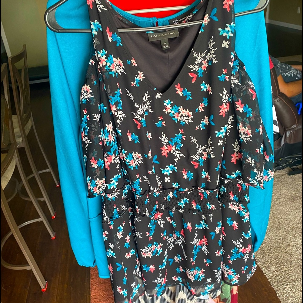 Lane Bryant Plus Sz 20, Dark blue, Cold- Shoulder